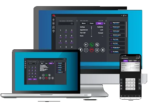 Alcatel-Lucent softphone on desktop, laptop and mobile